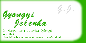 gyongyi jelenka business card
